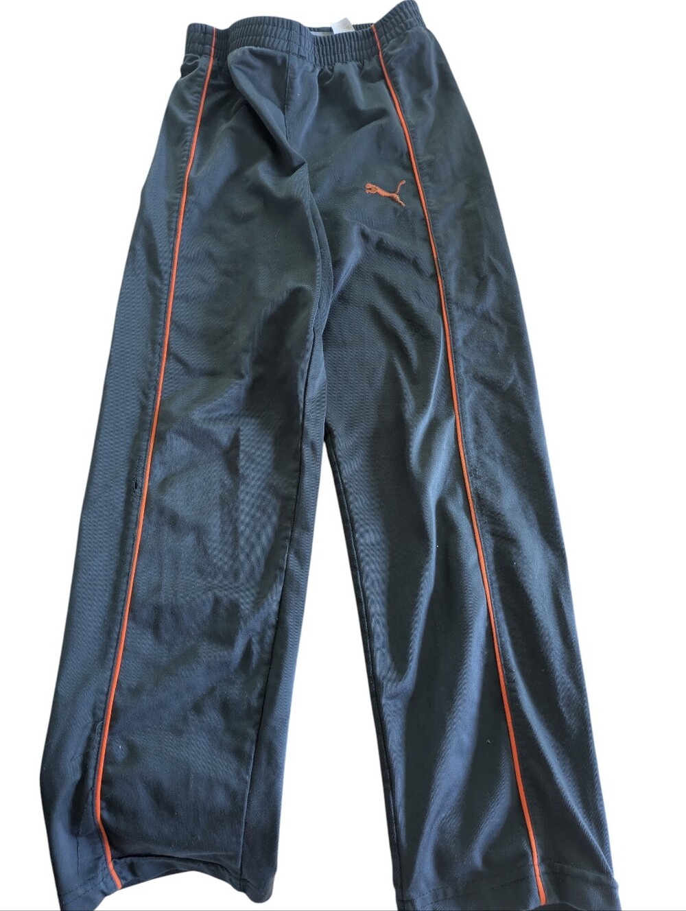 👉10/10$ Puma Black Joggers with Orange Piping - Kids